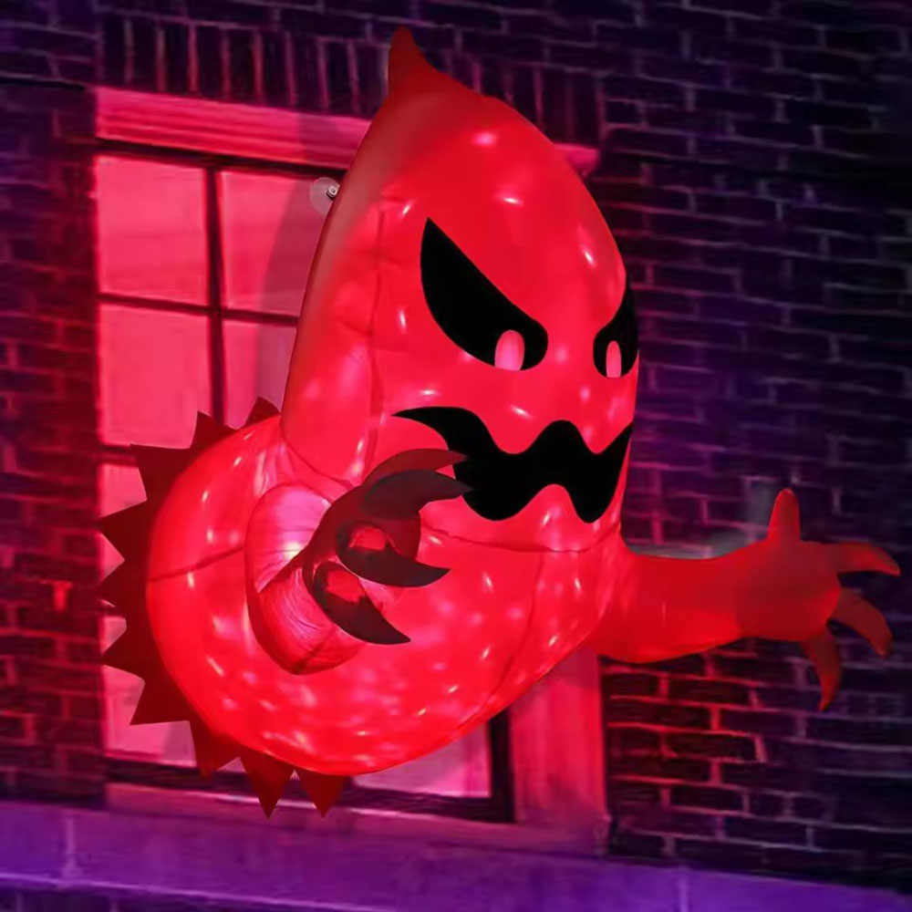 Gardening Tools Cartoon - 1.4m Halloween Inflatable Ghost Horror Window