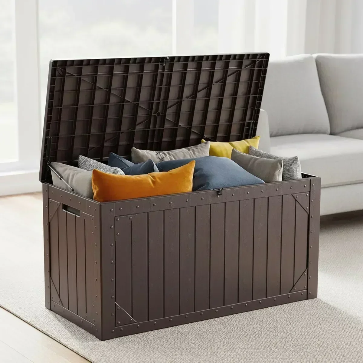 Gardening Tools Organizer - Large Waterproof Patio Storage Deck Box