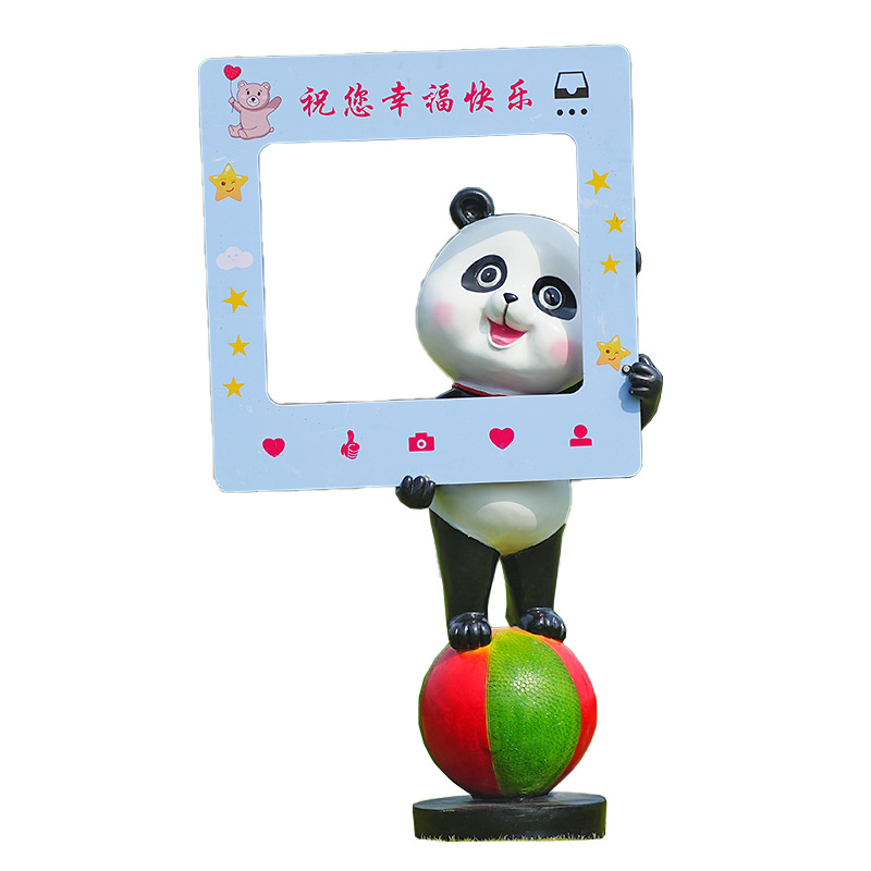 Cartoon panda ornament fibergl - Gardening Tools Cartoon 评论和价格