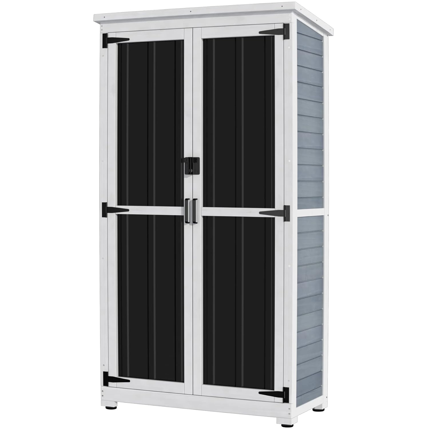 Outdoor Storage Cabinet Wood M - Gardening Tools Organizer 评论和价格