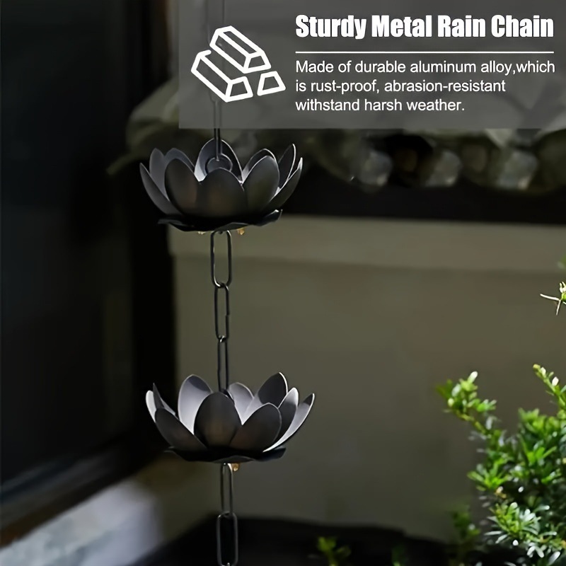 Lotus Rain Chain for Gutter Do - Gardening Tools Basic 评论和价格