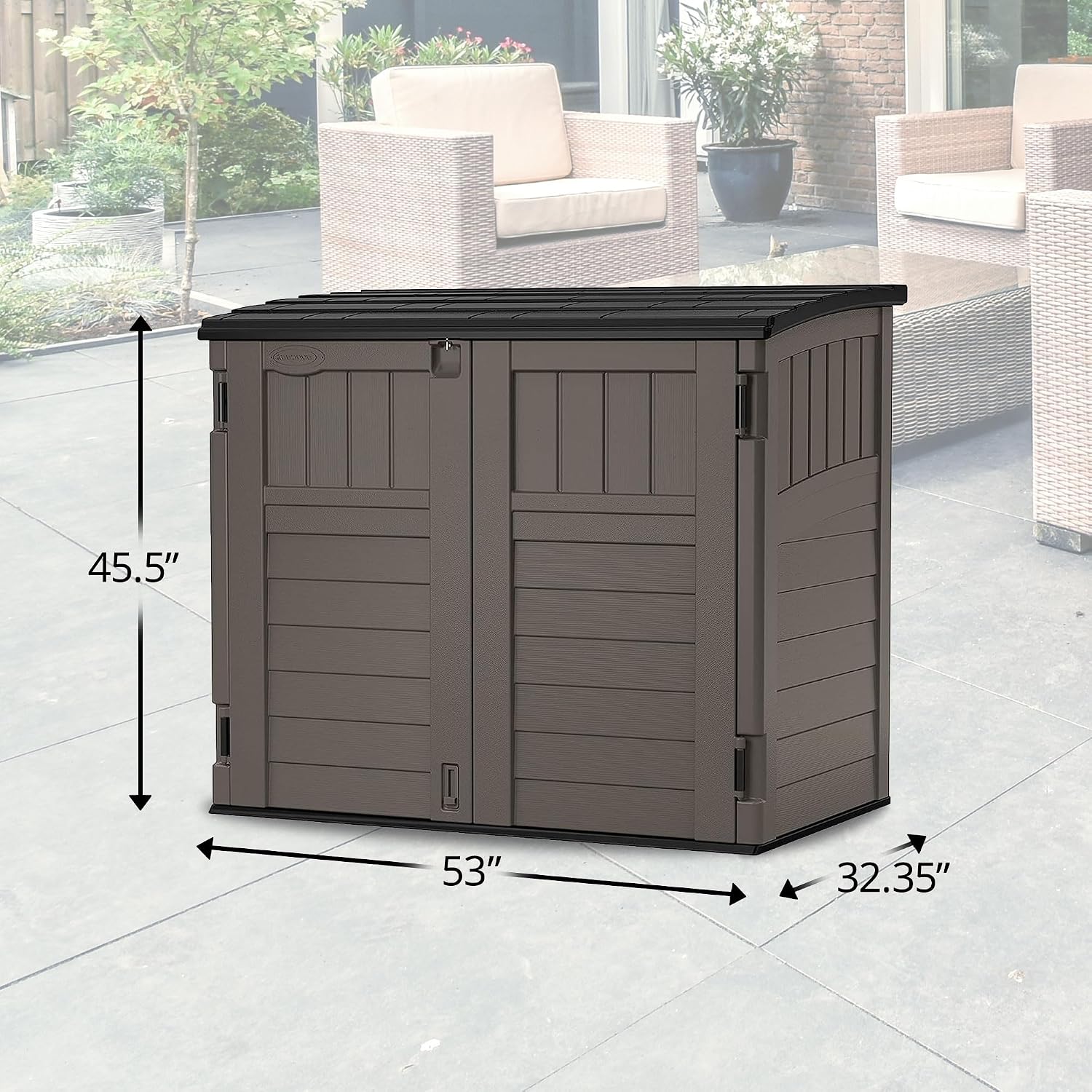 Outdoor Storage Shed For Backy - Gardening Tools Organizer 评论和价格