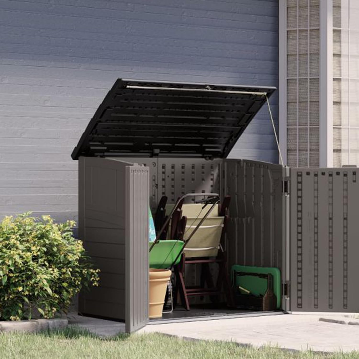 Outdoor Storage Shed For Backy - Gardening Tools Organizer 评论和价格