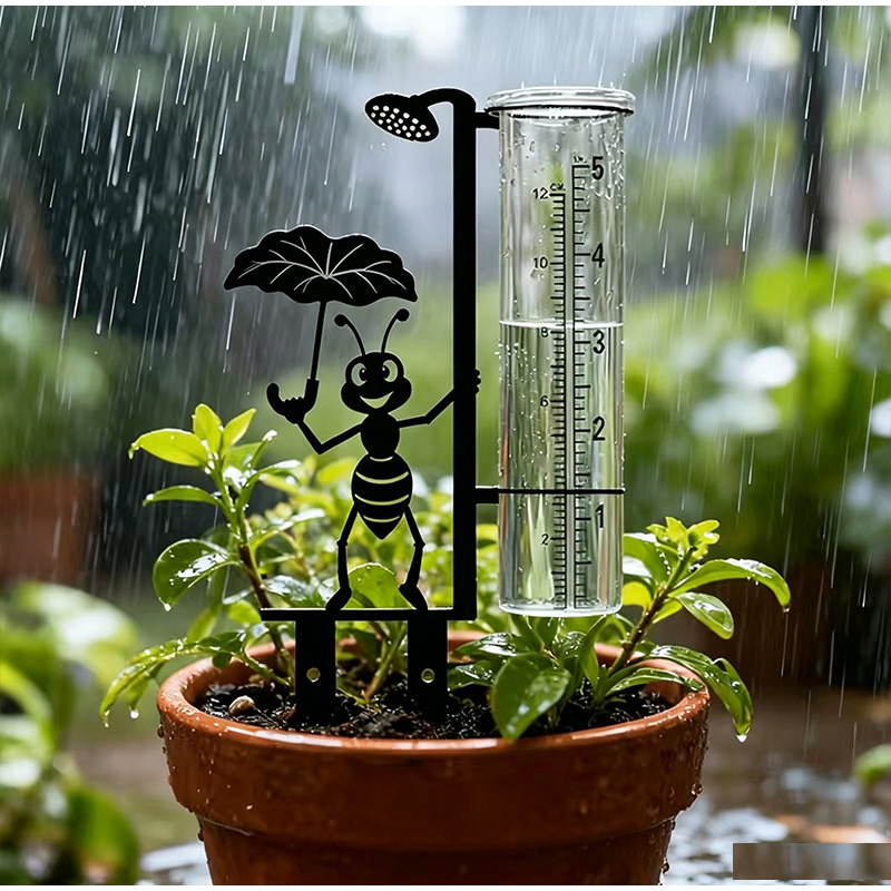 Metal Garden Rain Gauge Stake  - Gardening Tools Youtube 评论和价格