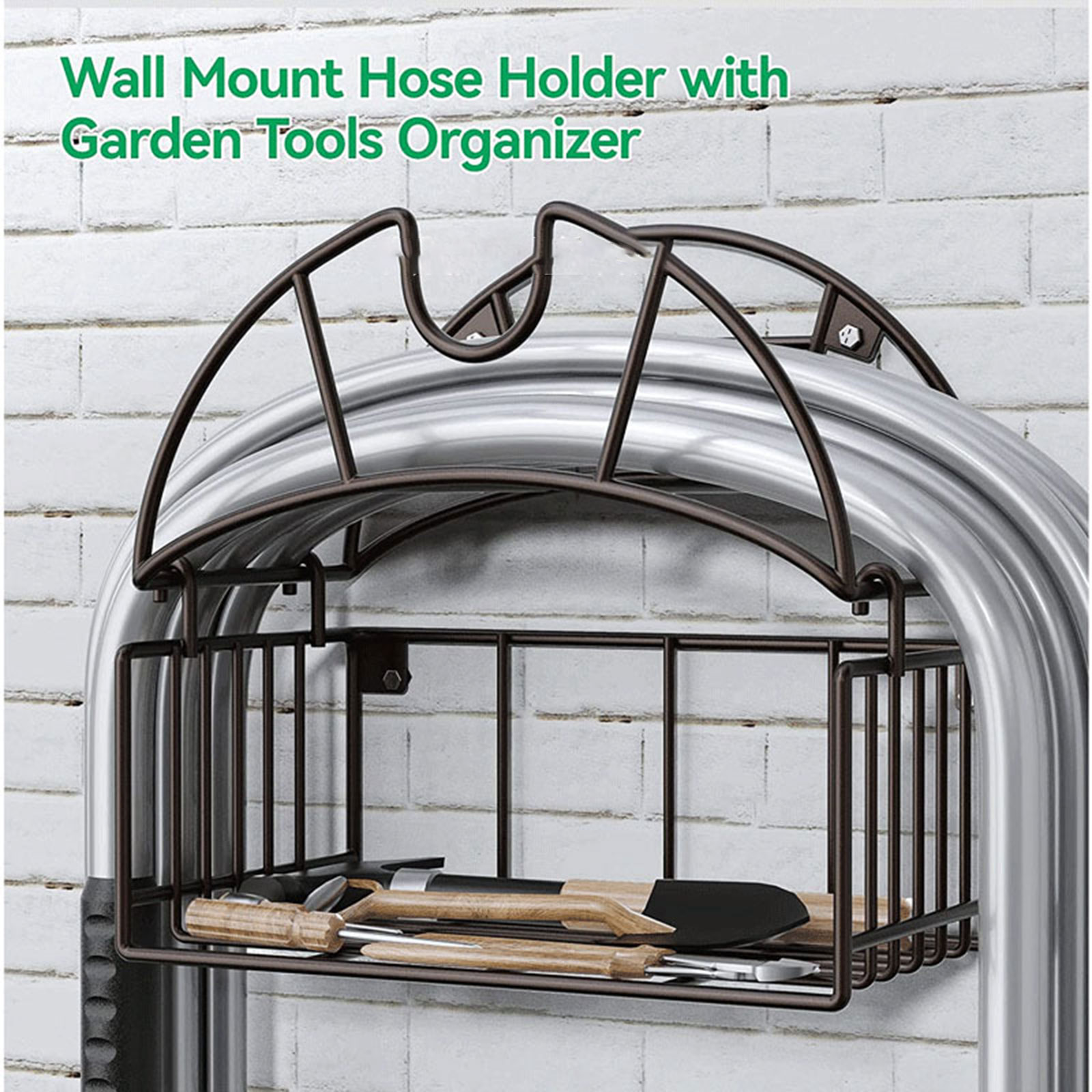 Wall Mount Garden Hose Holder  - Gardening Tools Organizer 评论和价格
